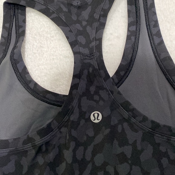 Lululemon Cool Racerback Black Leopard Tank Top - Picture 3 of 4